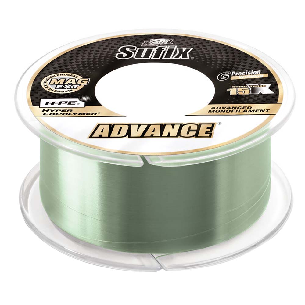 Sufix Advance Monofilament 8lb Low-Vis Green 330-yard spool