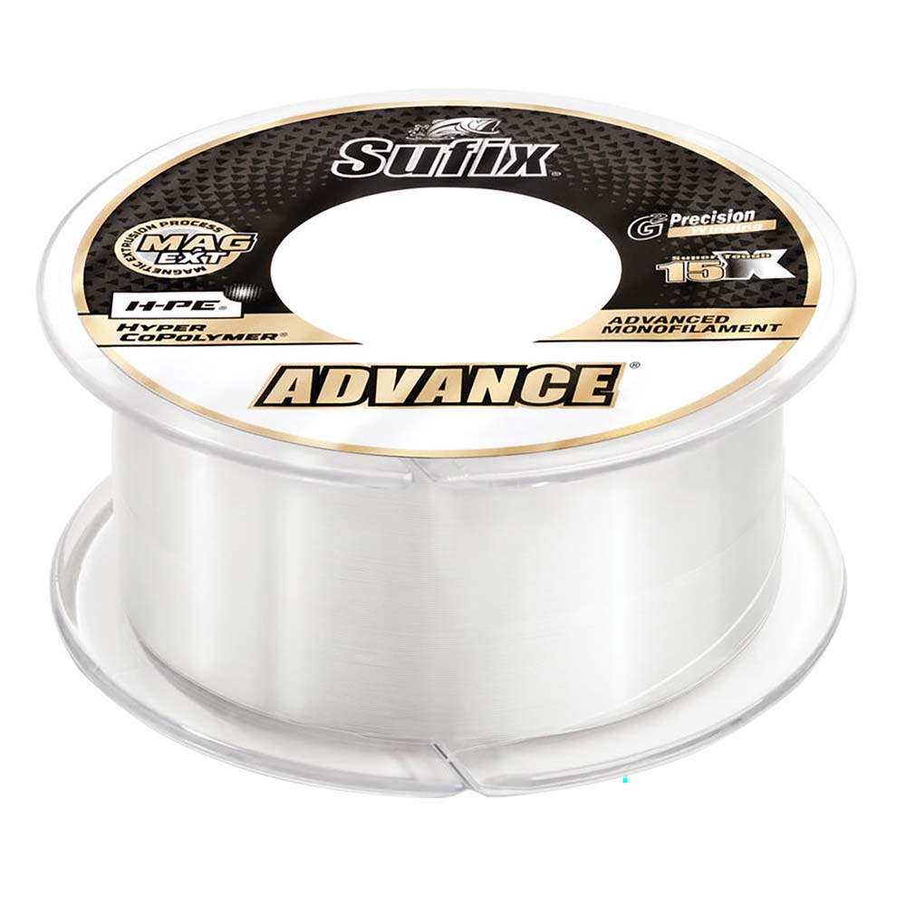 Sufix Advance Monofilament Clear 330 yards spool HMPE Hyper Copolymer low stretch fishing line