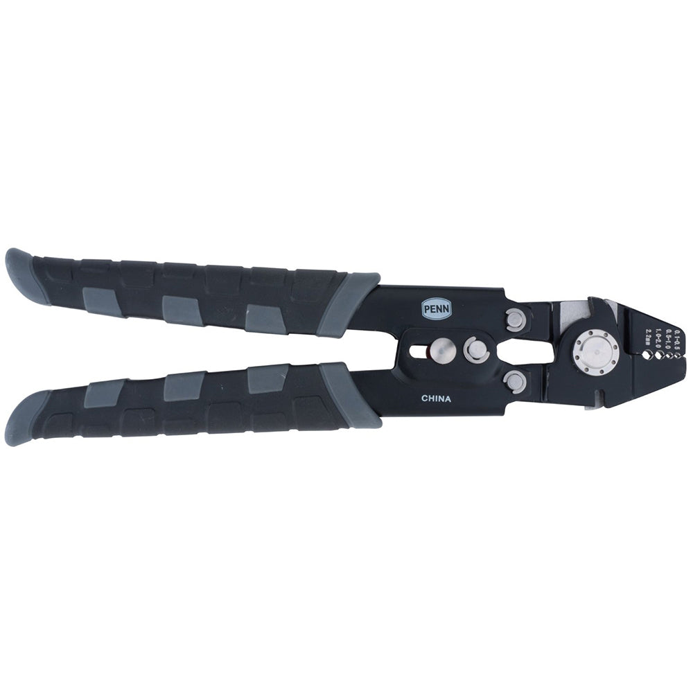 PENN 10-inch Leader Crimp tool with stainless steel jaws and ergonomic non-slip grips
