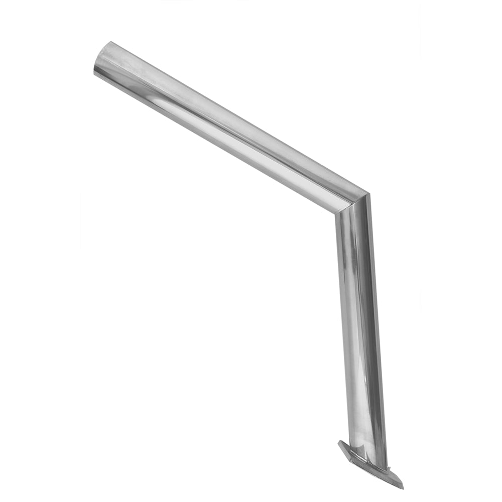 TACO Type 304 stainless steel table column with white Delrin insert, 12 inch wide by 17-3/4 inch tall