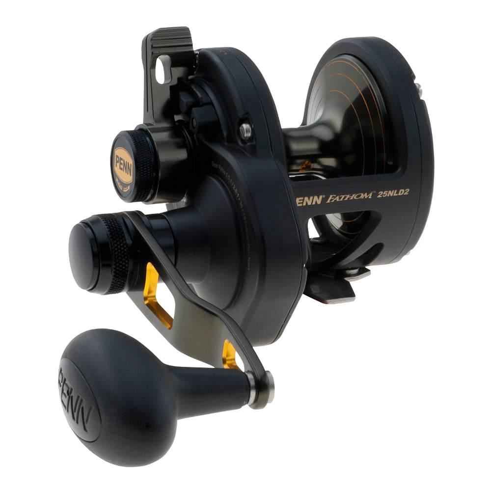 PENN Fathom Lever Drag 2-Speed Reel size 25N in Black and Gold