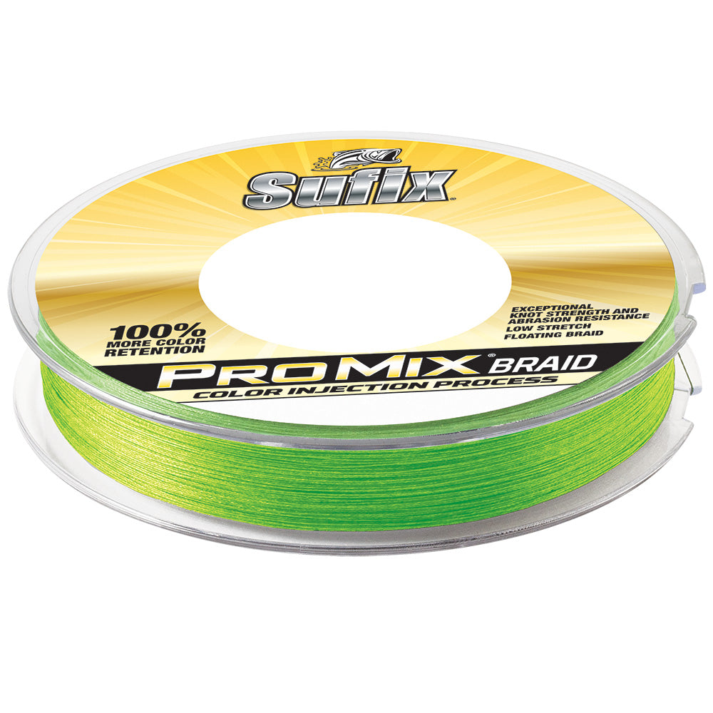 Sufix ProMix Braid Neon Lime 300 yards HMPE fishing line