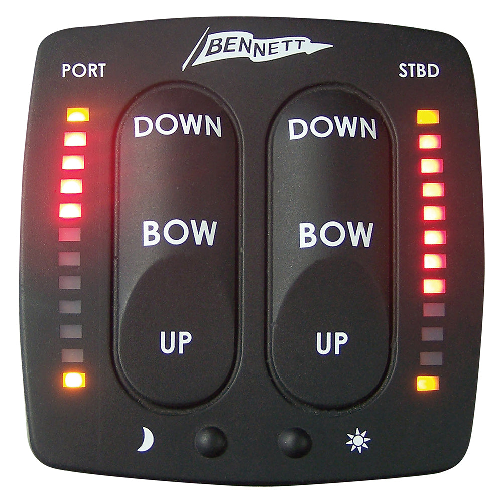 Bennett Electronic Indication Control Display with soft-touch helm control and variable-intensity LED trim tab indicator