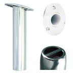 Tigress Oval Head SS Gunnel Mount Rod Holder - 15° - 9"