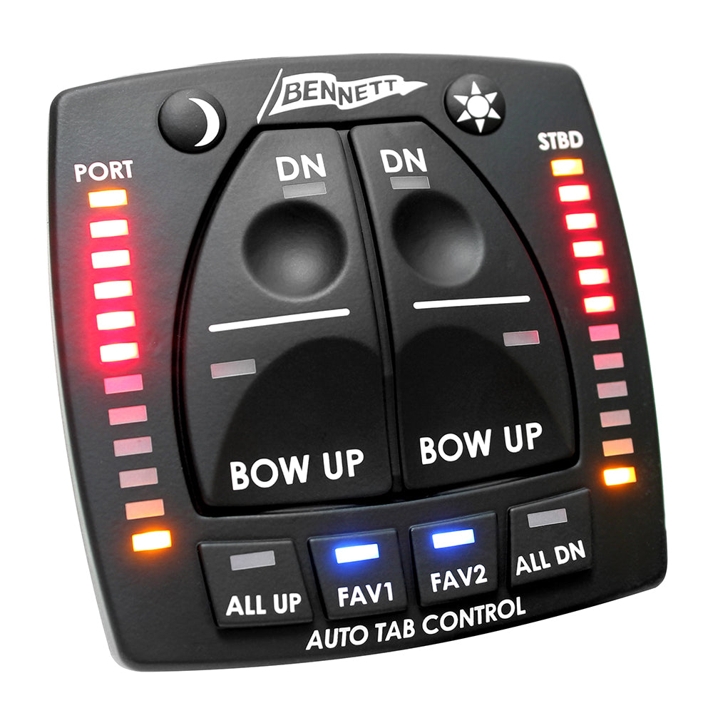 Bennett AutoTrim Pro control keypad for hydraulic trim tabs with LED position indicators