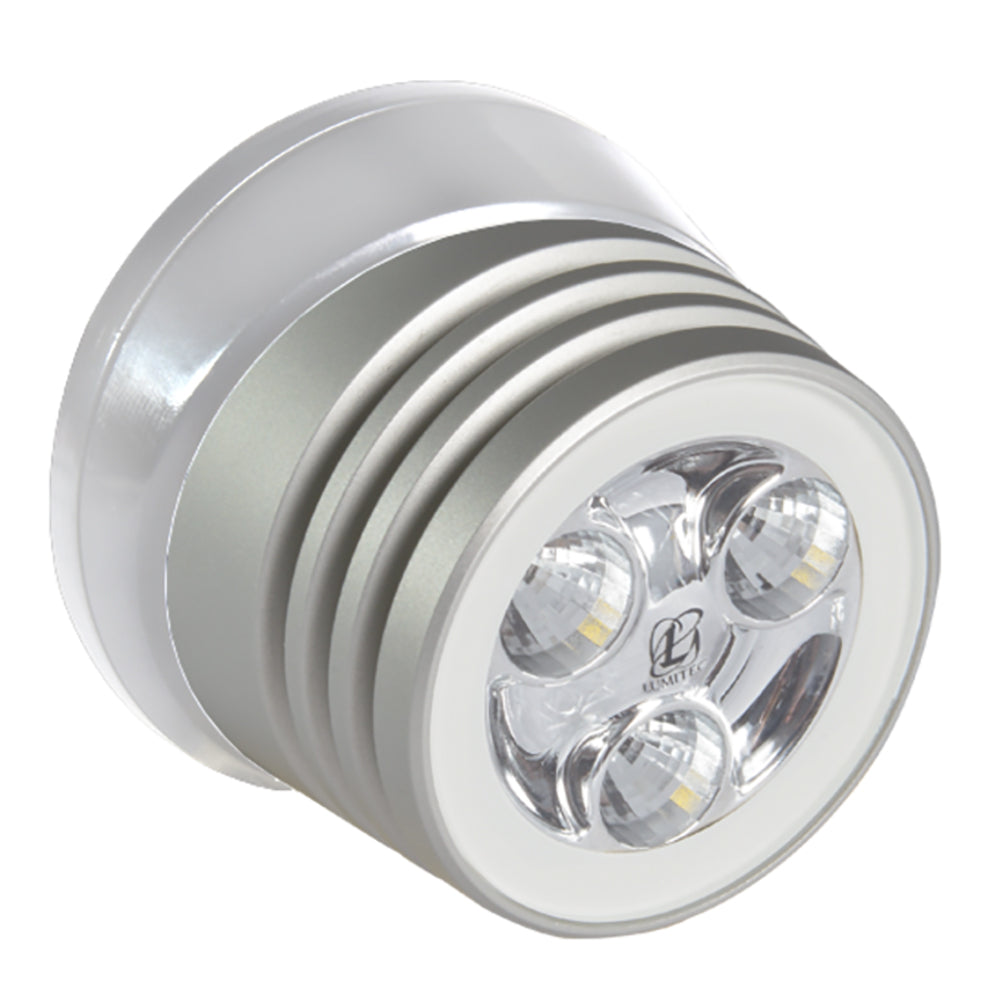 Lumitec Zephyr LED Spreader Deck Light Brushed White Base White Non-Dimming 1000 Lumens