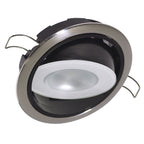 Lumitec Mirage positionable LED down light with polished bezel, white dimming and red blue non-dimming modes