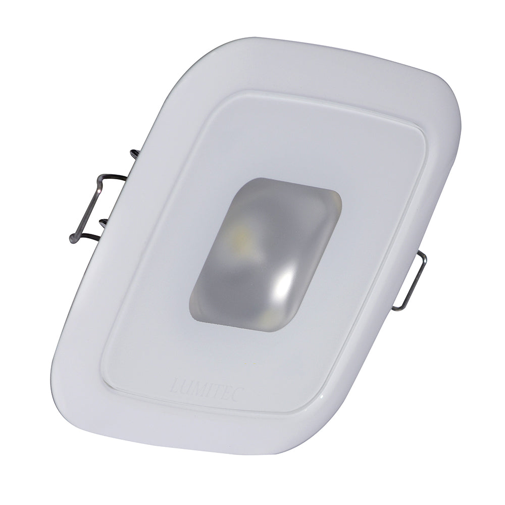 Lumitec Square Mirage Down Light warm white dimming high CRI white bezel