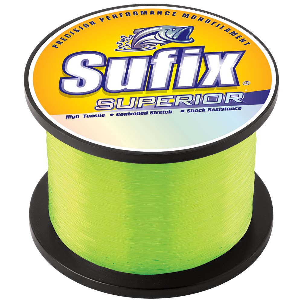 Sufix Superior Hi-Vis Yellow Monofilament 40lb 1485 yard spool