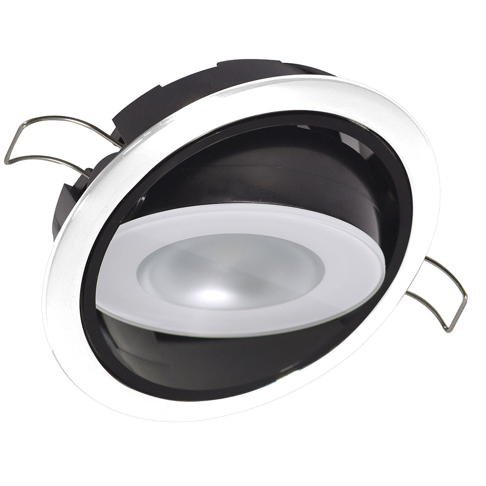 Lumitec Mirage Positionable Down Light white dimming white bezel marine dome light