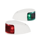 Hella Marine NaviLED 2nm deck mount port and starboard LED navigation light pair with colored lens and white housing