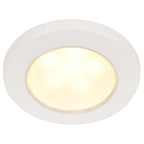 Hella Marine EuroLED 75 3-inch round screw mount down light warm white LED white plastic rim