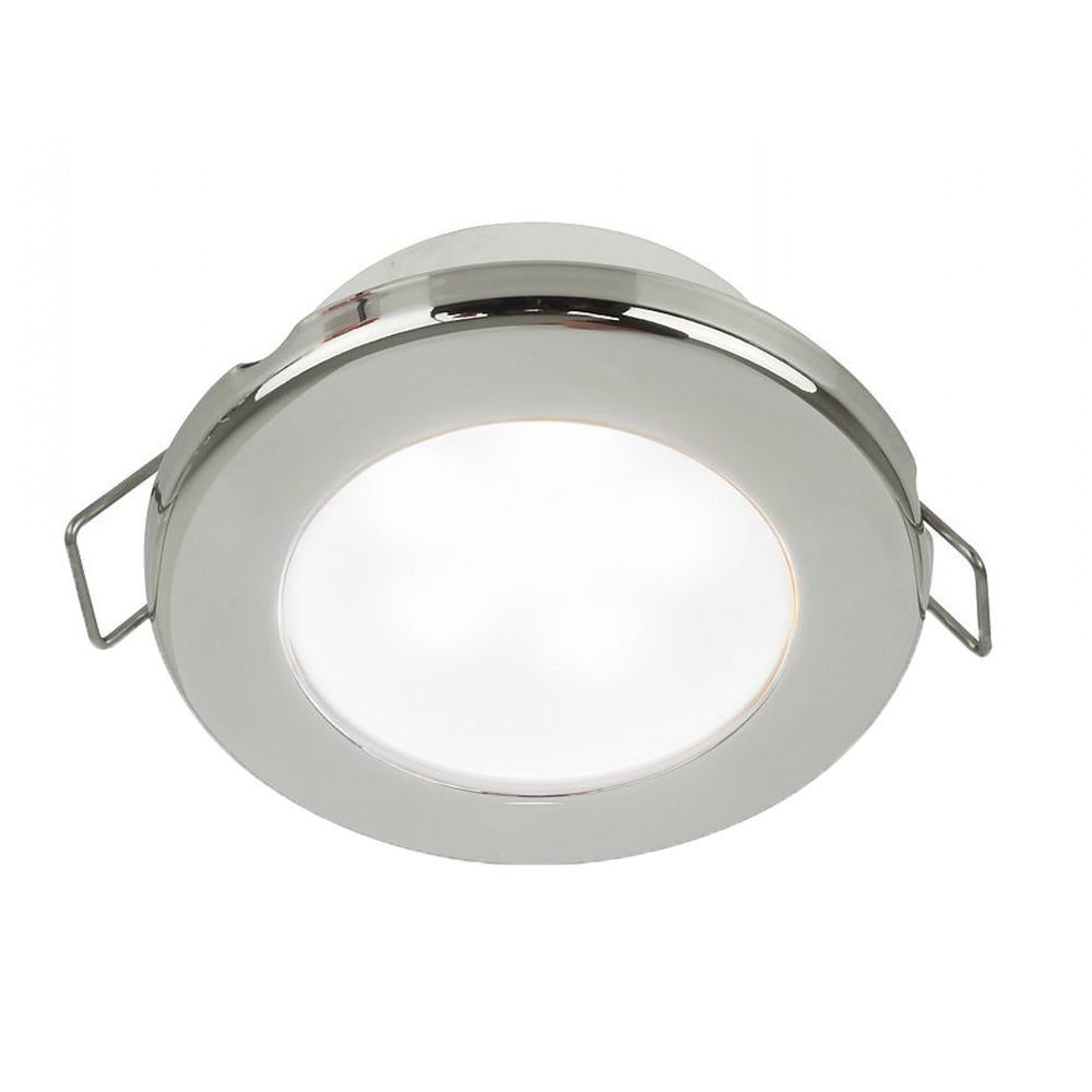 Hella Marine EuroLED 75 3-inch round spring mount down light with stainless steel rim and white LED