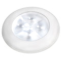 Hella Marine Slim Line LED Enhanced Brightness Round Courtesy Lamp white bezel white LED 12V
