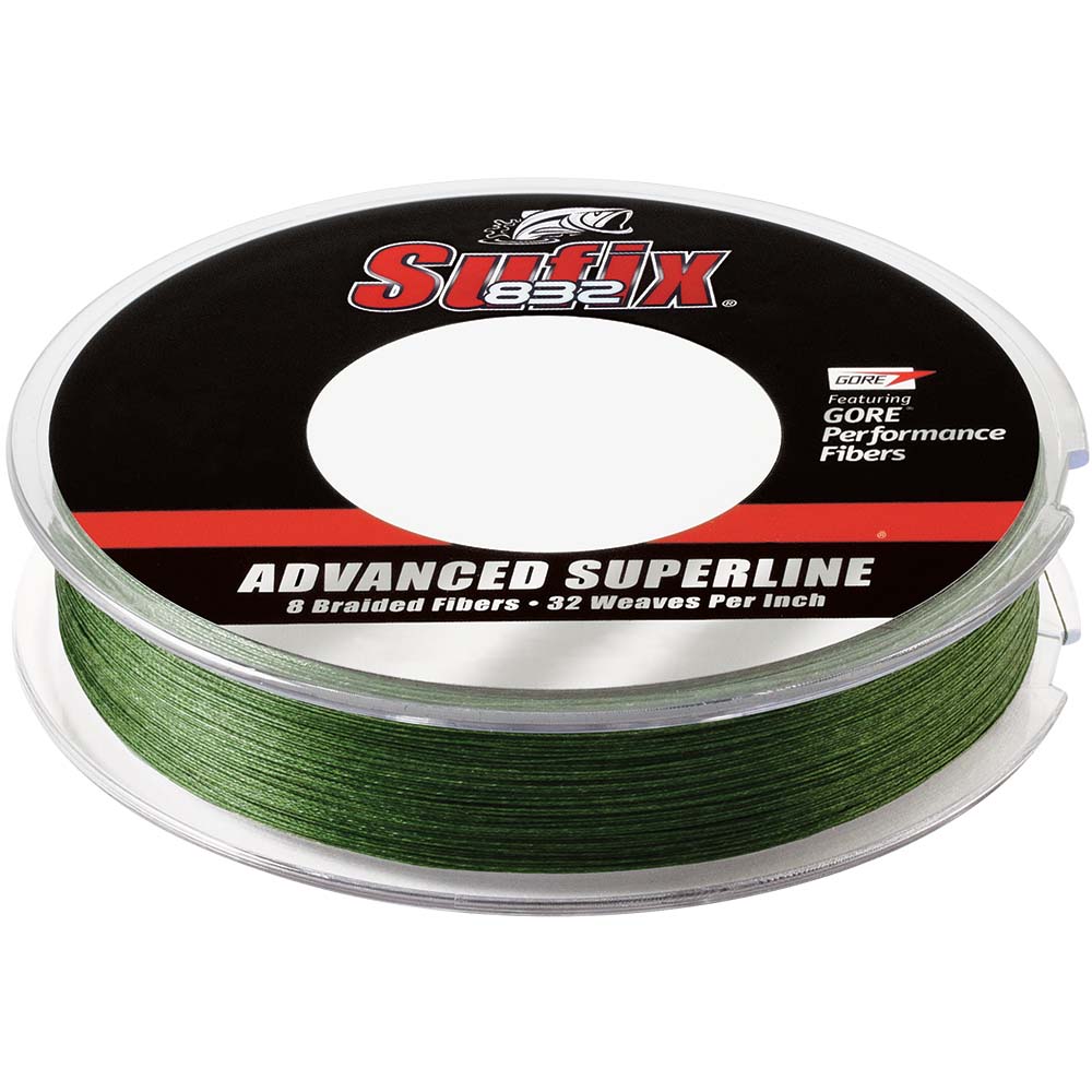 Sufix 832 Advanced Superline Braid Low-Vis Green 150 yards spool