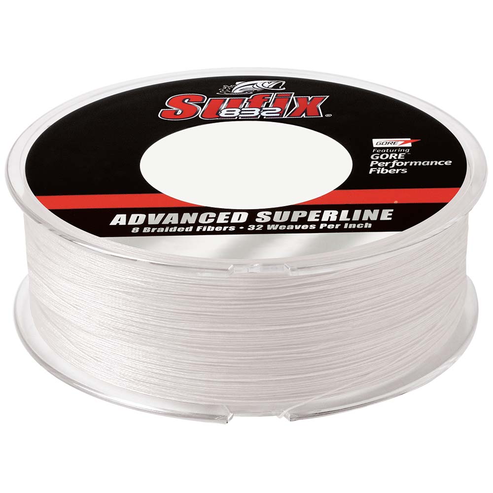 Sufix 832 Advanced Superline Braid Ghost 600-yard spool in 10lb to 30lb test