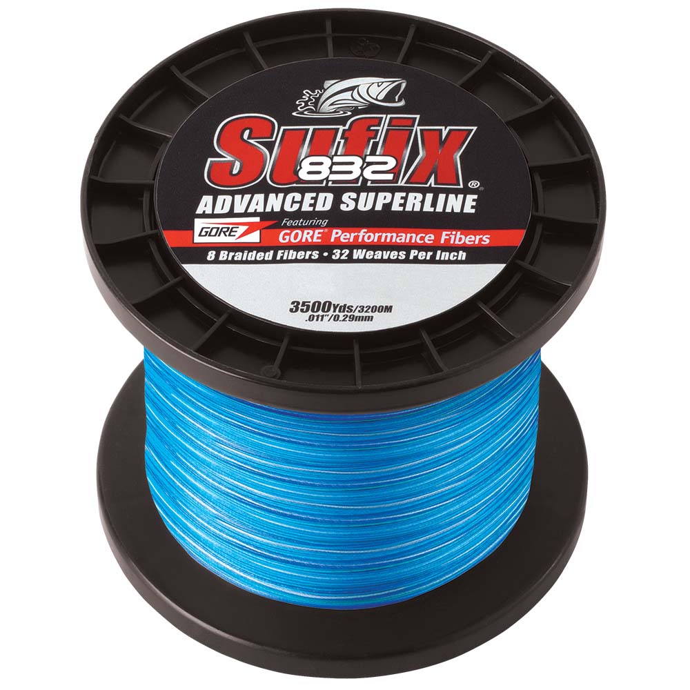 Sufix 832 Advanced Superline Braid Coastal Camo 3500 yd spool 10lb 15lb 20lb 30lb