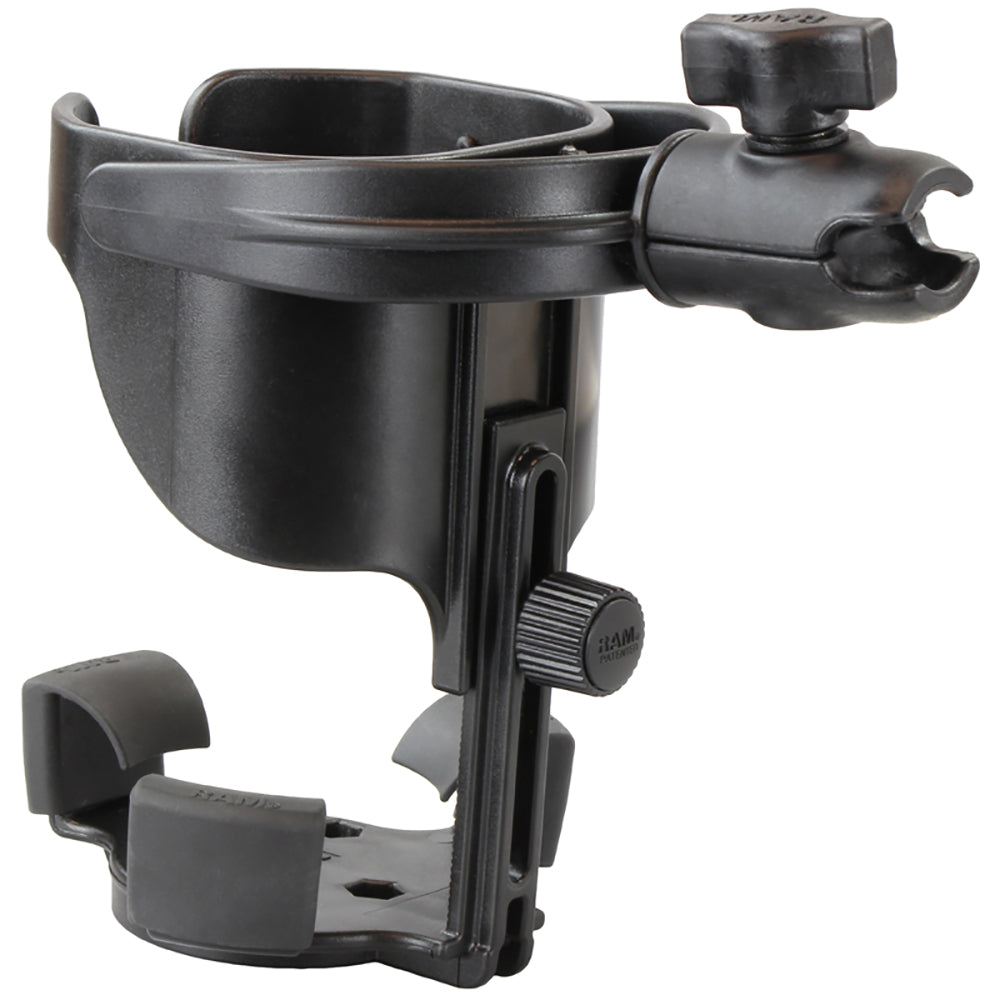 RAM Mount Level Cup™ XL Low Profile Mount w/Large Strap Clamp Base