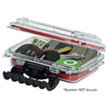 Plano 3449 waterproof polycarbonate storage box in red and clear with cam-action latches and DriLoc O-ring seal