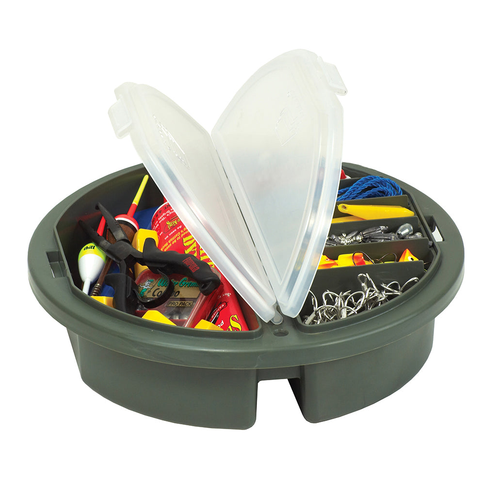 Plano 725 Bucket Top Organizer StowAway with 18 compartments fitting a standard 5-gallon bait bucket