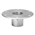 TACO Marine Zwaardvis flush mount table support in brite anodized aluminum for 2-3/8 inch pedestals