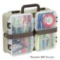 Plano Flex 'N Go Satchel 3600 double-sided tackle bag in Sandstone with two StowAway utility boxes