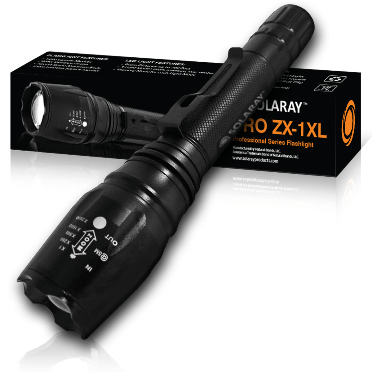 Solaray ZX1-XL 18650 Tactical Flashlight