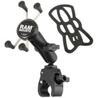RAM Mount Small Tough-Claw™ Base w/Double Socket Arm & Universal X-Grip® Cell/iPhone Cradle