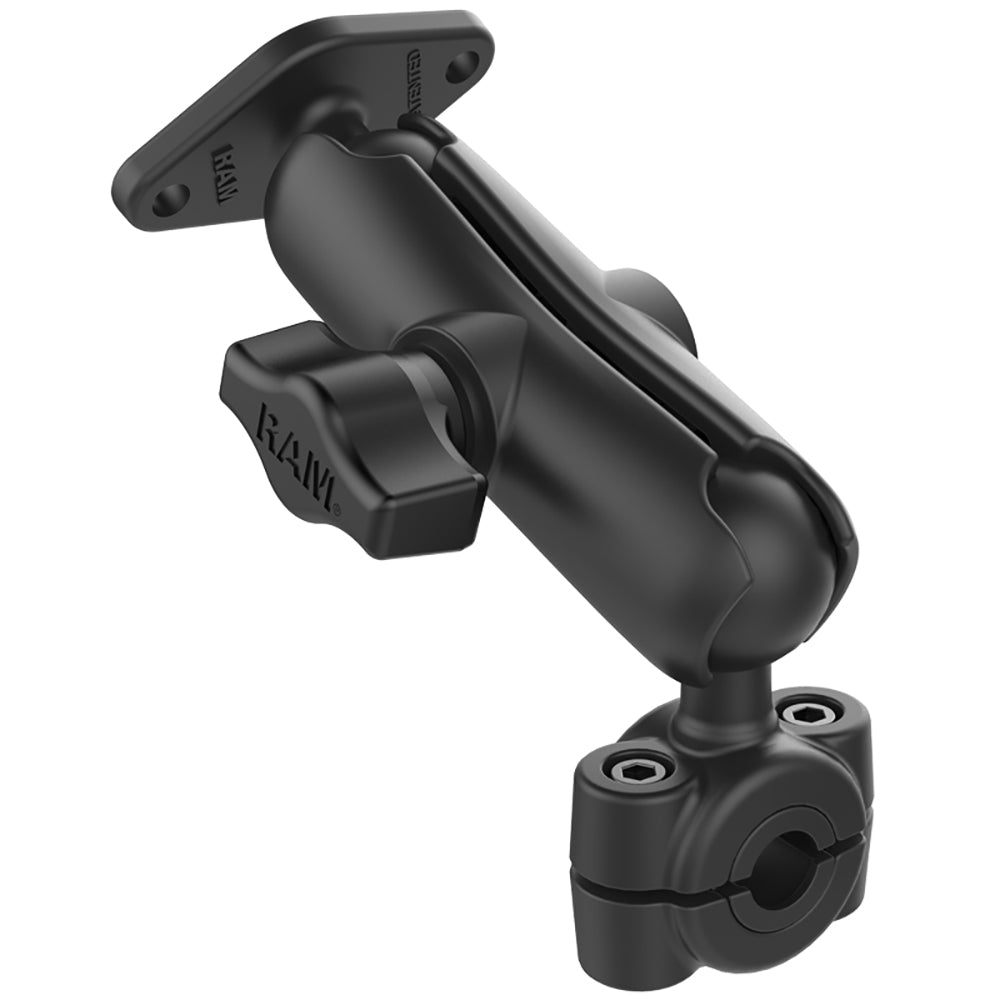 RAM Mount RAM® Torque™ 3/8" - 5/8" Diameter Mini Rail Base w/ 1" Ball, Medium Arm and Diamond Ball Base