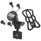 RAM Mount RAM® Torque™ 3/4" - 1" Diameter Handlebar/Rail Base with 1" Ball, Short Arm and X-Grip® for Phones