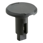 Attwood LightArmor 2-pin plug-in navigation light base in black, low-profile threaded mount