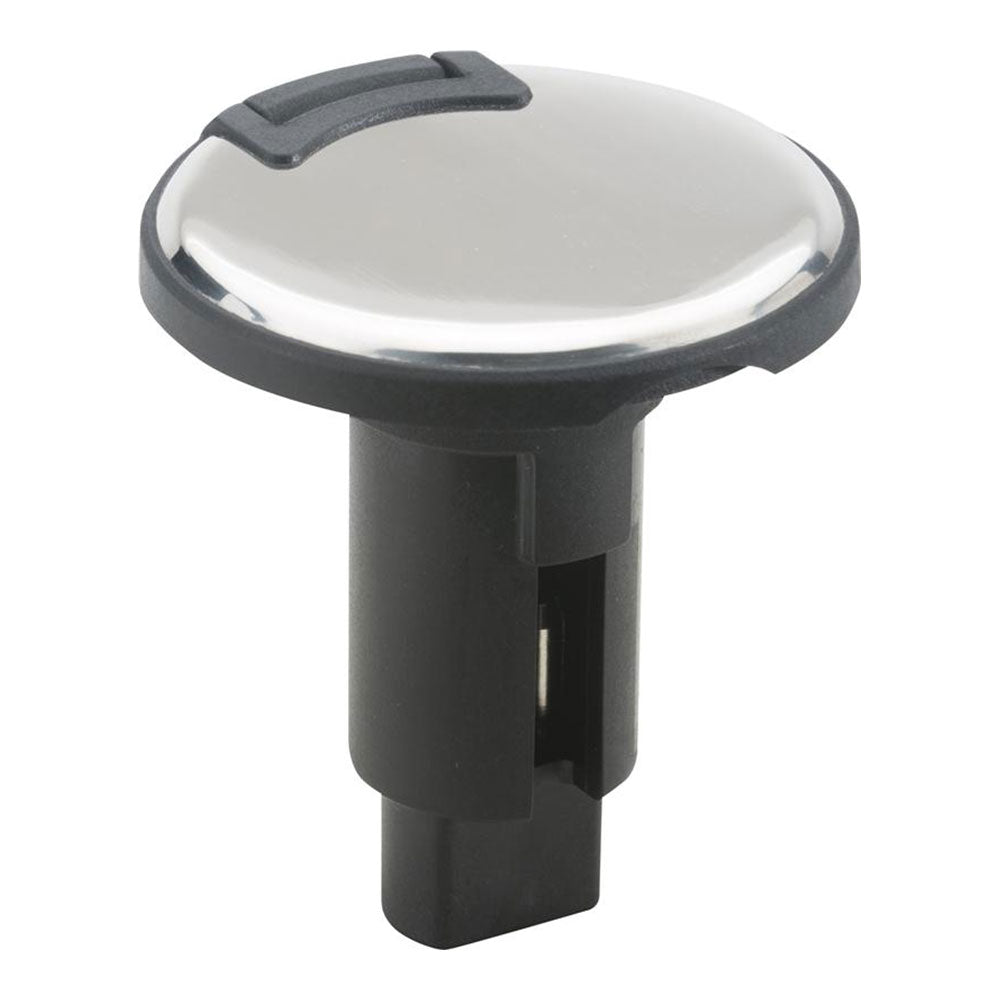Attwood LightArmor 2-pin stainless steel round plug-in light base for Attwood pole lights