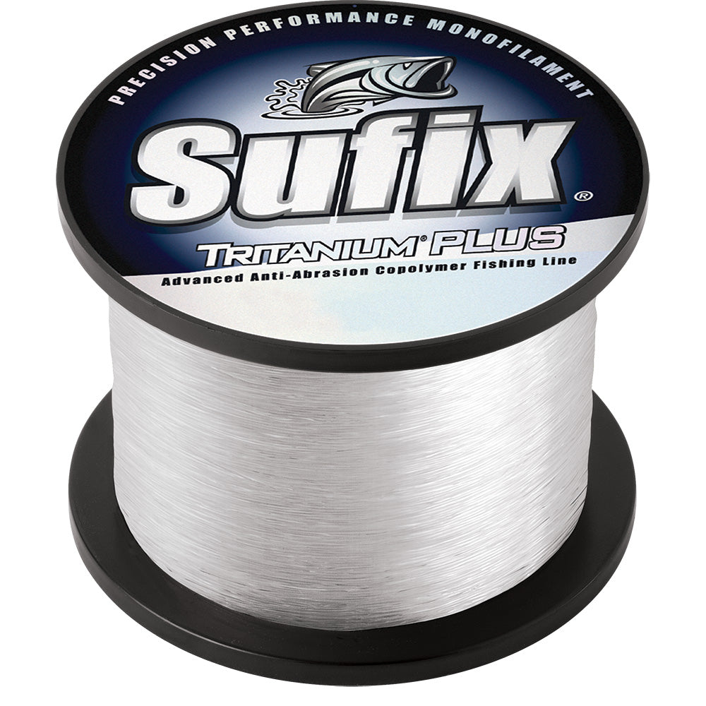 Sufix Tritanium Plus 14lb clear copolymer monofilament fishing line 1100 yard spool
