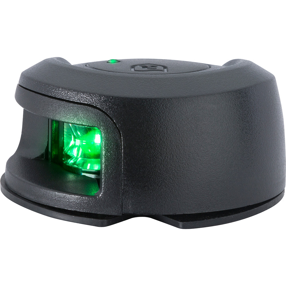 Attwood LightArmor black composite deck mount starboard green navigation light 2NM USCG certified