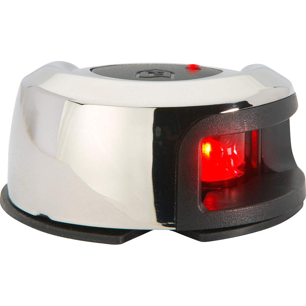 Attwood LightArmor stainless steel deck mount port navigation light red LED 2NM