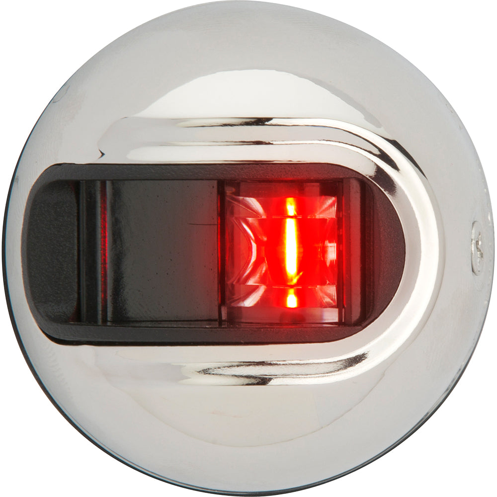 Attwood LightArmor vertical surface mount port red navigation light stainless steel LED 2NM USCG certified