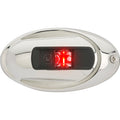 Attwood LightArmor oval vertical surface mount port red LED navigation light stainless steel 2NM USCG certified