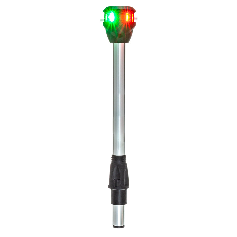 Attwood LightArmor 10-inch straight bi-color navigation pole light with integrated task light