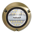 Lumitec SeaBlazeX2 dual color white blue LED underwater light bronze housing