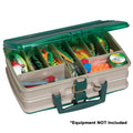 Plano Double-Sided 20-Compartment Tackle Satchel in Sandstone and Green