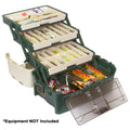 Plano Hybrid Hip 3-Tray Tackle Box in Forest Green with drop-down front door and brass latches