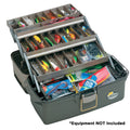 Plano Guide Series Tray Tackle Box in Graphite and Sandstone, 19.25x10x9.75 inches with three trays and DuraView lids