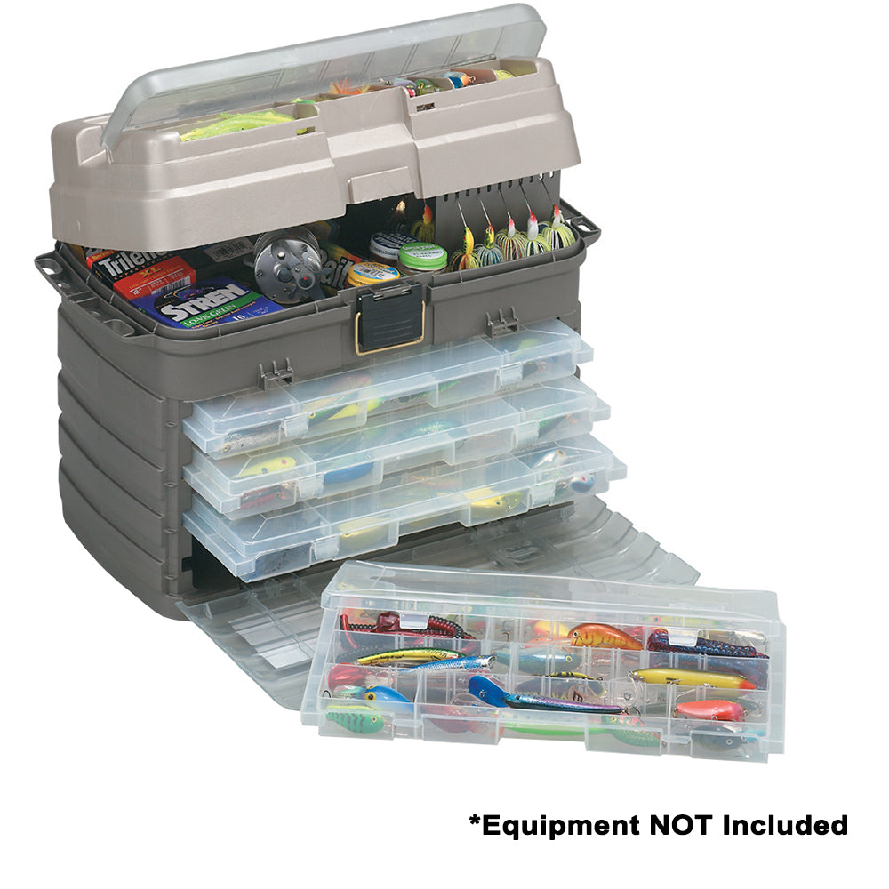 Plano Guide Series Original Stowaway Rack System 3700 tackle storage in Graphite and Sandstone