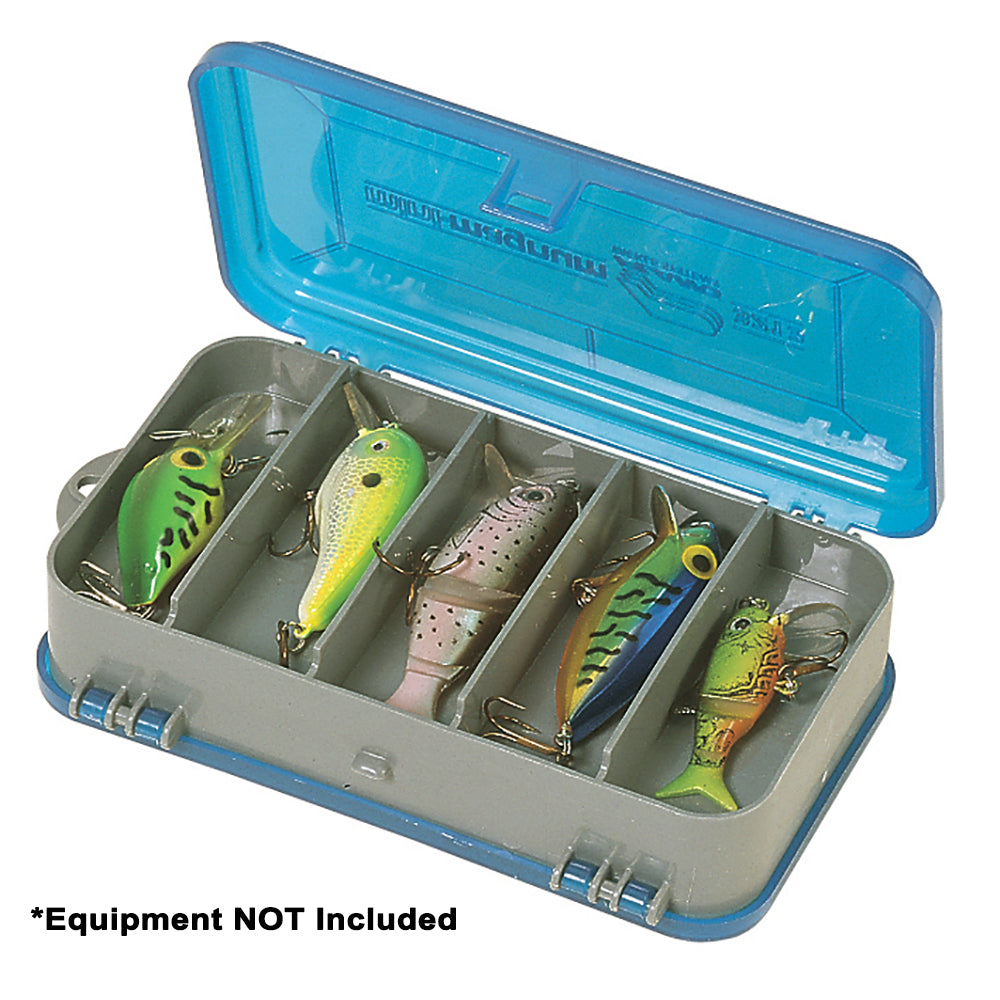 Plano Double-Sided Tackle Organizer Small in Silver and Blue, 13 fixed compartments, 7x4.13x1.88 in.