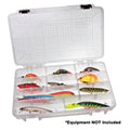 Plano Hydro-Flo Stowaway 3700 clear tackle storage tray with adjustable compartments, 14x9x2 inches