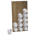 Whitecap teak wall-mount K-Cup brew cup holder, 18-cup capacity, 6-3/4 x 13 inch