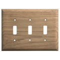Whitecap teak 3-toggle switch receptacle cover plate 6-5/8 x 4-7/8 inch 2-pack