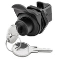 Whitecap locking push button latch with 1-inch cut-out for glove boxes and marine enclosures