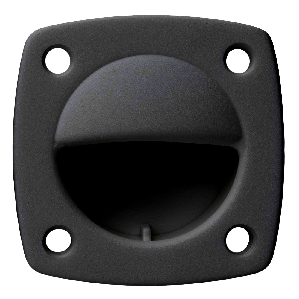 Whitecap Small Black Nylon Flush Pull 2-1/4 inch flush-mount hatch pull