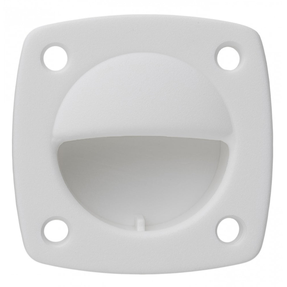 Whitecap Small White Nylon Flush Pull 2-1/4 inch marine hatch hardware
